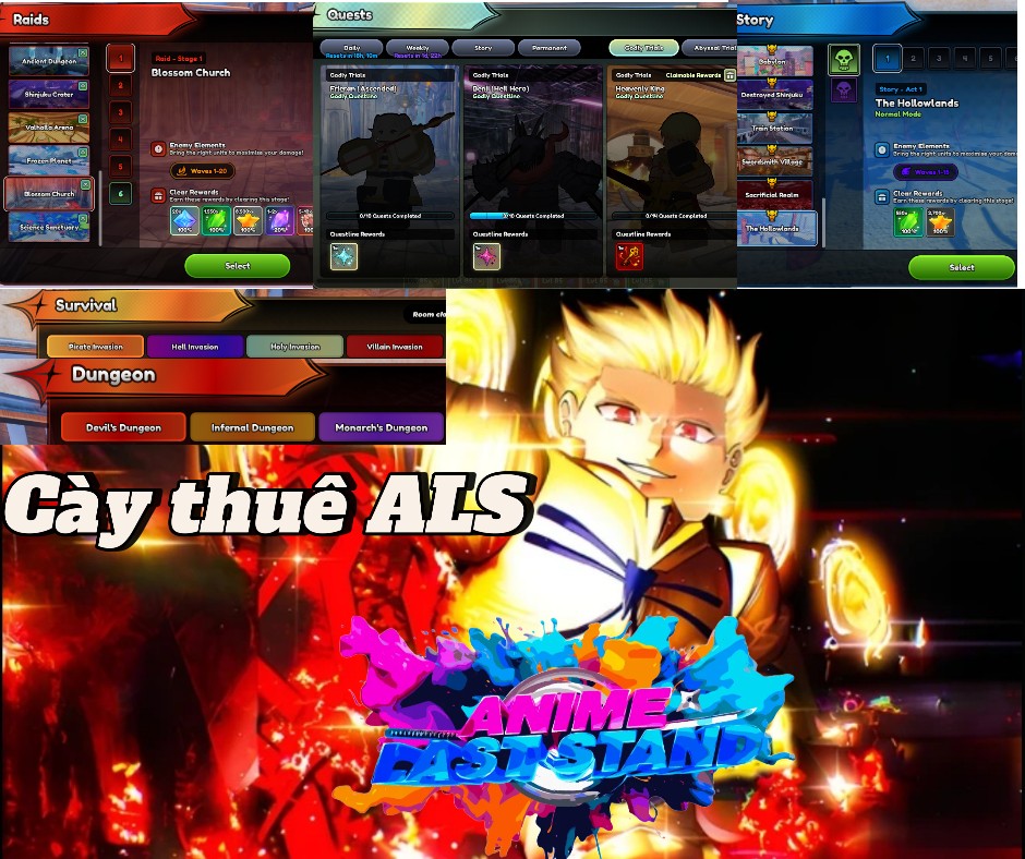 Dịch Vụ Cày Thuê Anime Last Stand